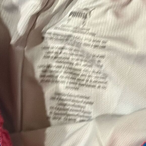 Puma logo swim trunks pink blue 8” inseam L - Picture 5 of 8